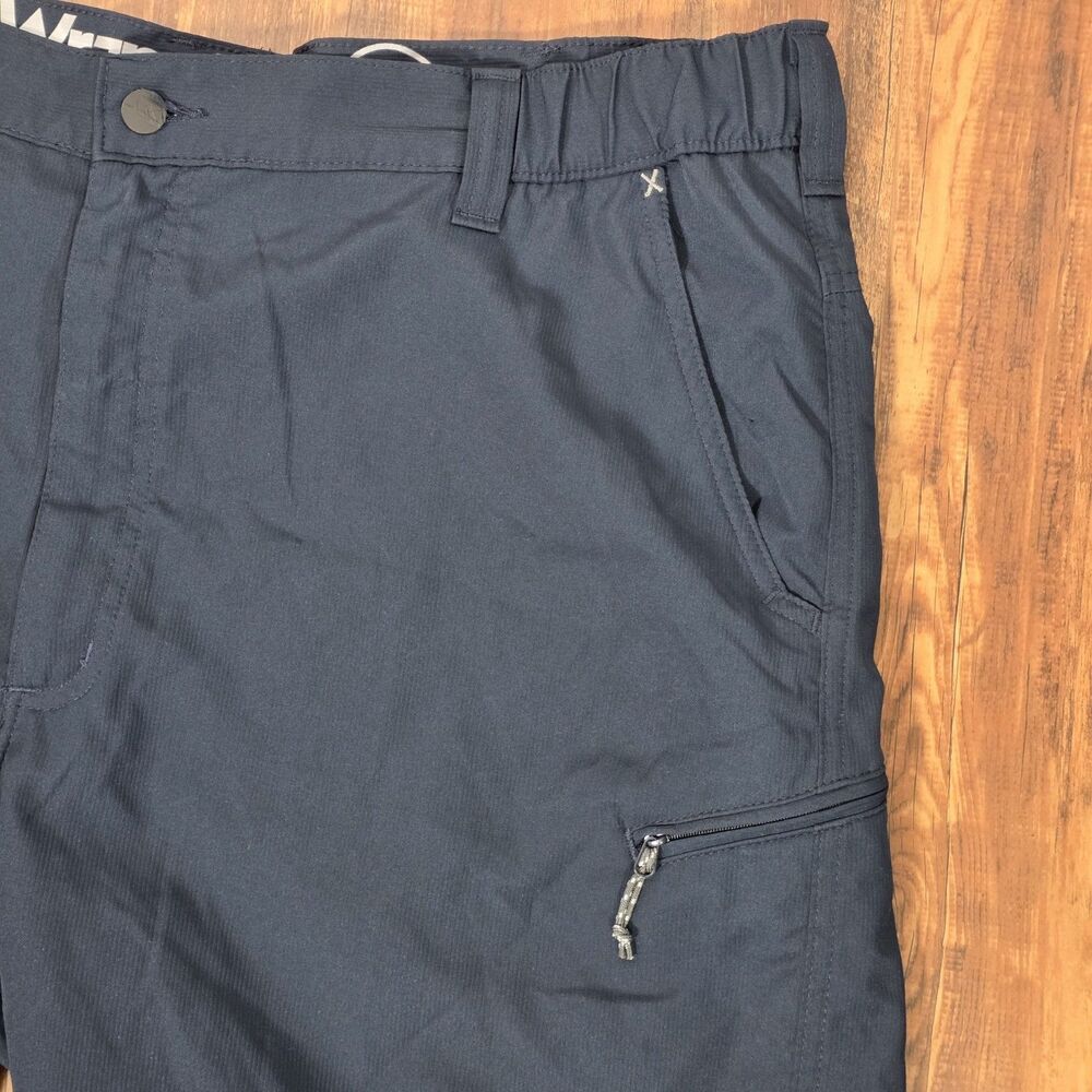 Wrangler Men Size 40 Outdoor Hiking Cargo Shorts Performance Stretch Navy Trail - Picture 13 of 14